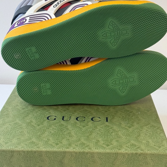 sz 7G - Gucci Basket Demetra black green red High top sneakers - Picture 4 of 8